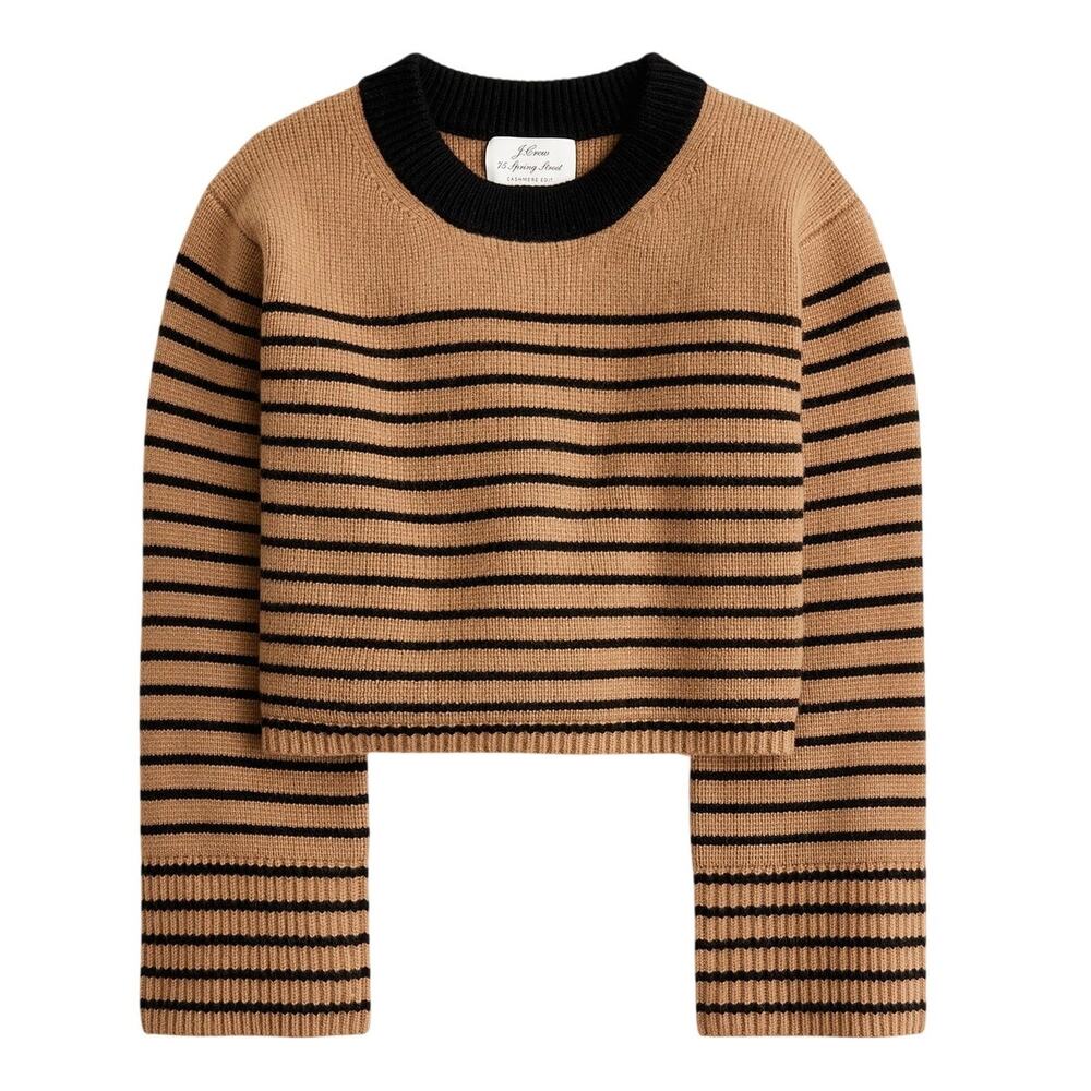 J.Crew Striped Brown Spring Street Sweater Size S